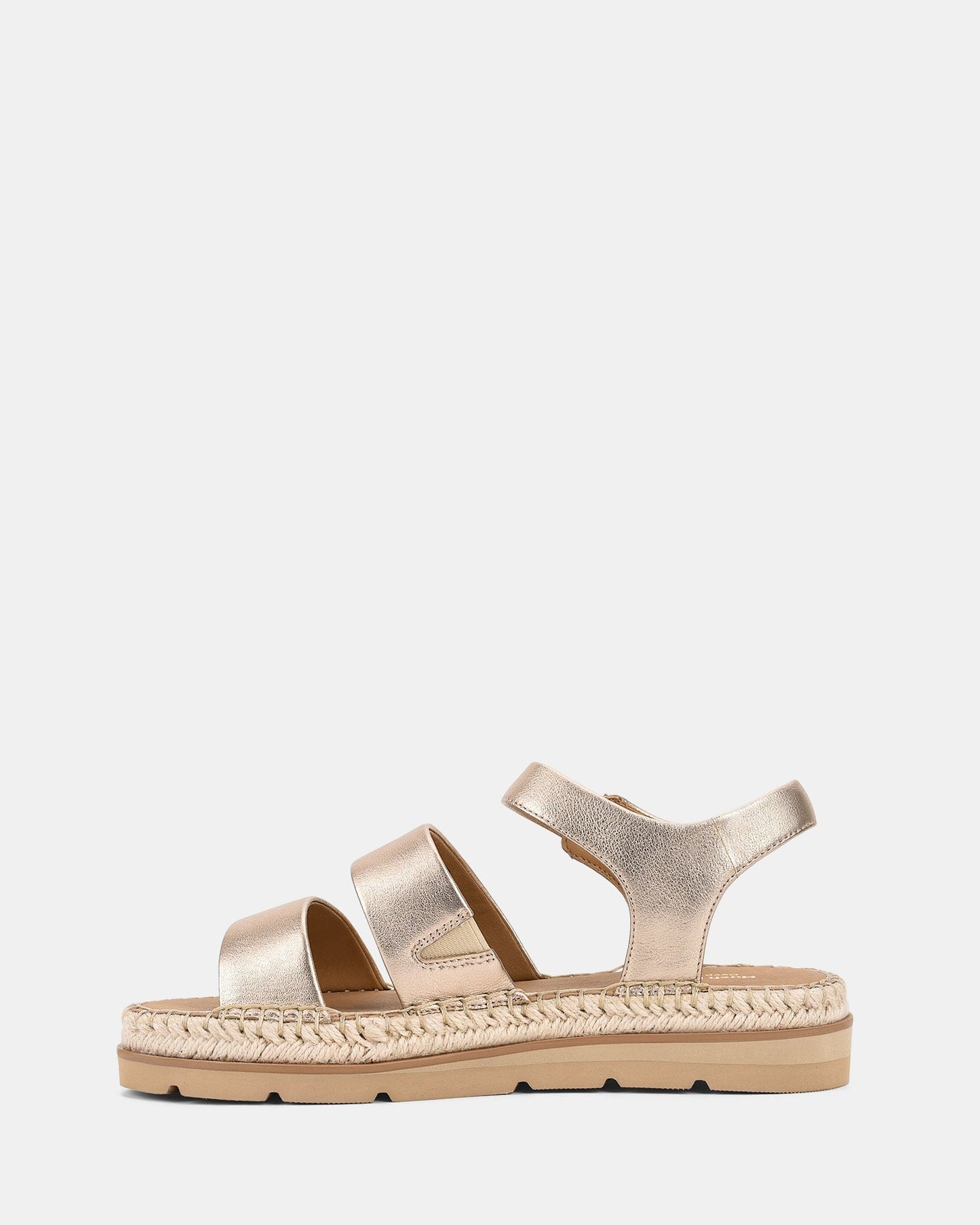 Stylish Women's Gold Platform Sandals with Buckle and Braided Edge