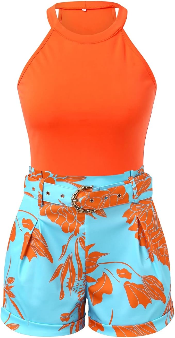 Franca | Stylish High-Waist Shorts with Floral Print