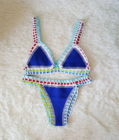 Dory | Crocheted Boho Bikini Set with Stretch Top