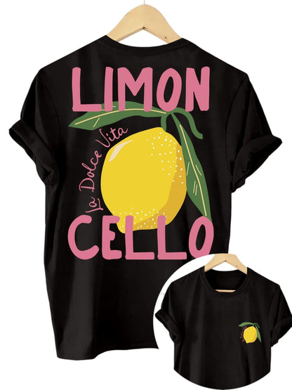 Comfortable Women's T-shirt with Lemon Print