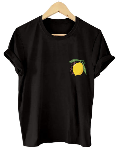 Comfortable Women's T-shirt with Lemon Print