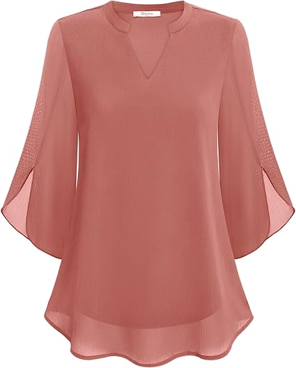 Luxury Women's Blouse with V-Neck and Loose Sleeves