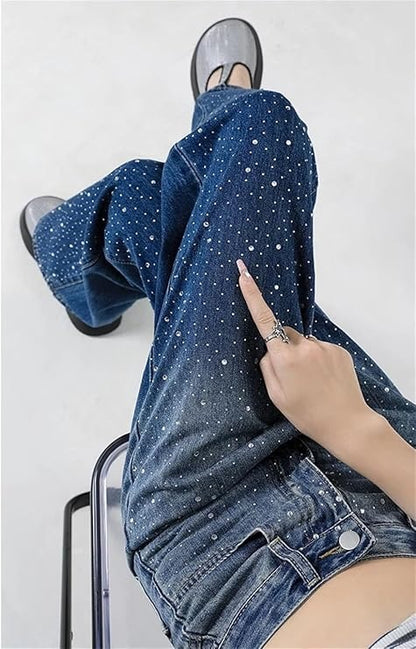 Laila | Straight-Leg Jeans with Glitter Details
