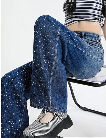 Laila | Straight-Leg Jeans with Glitter Details