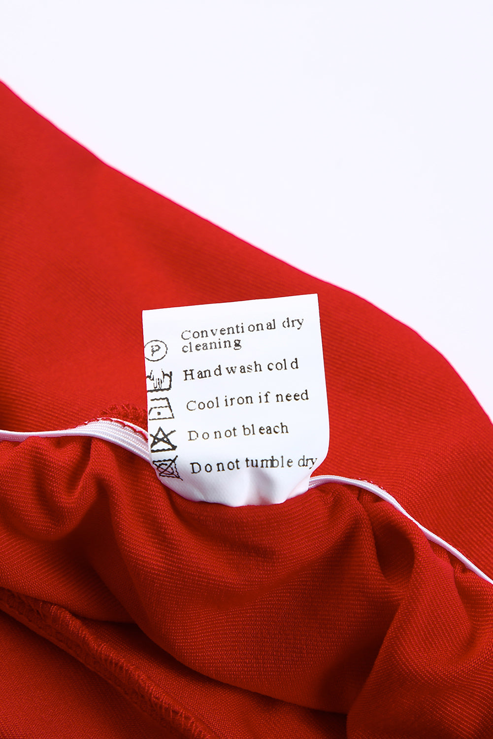 Red Midi Dress for Women with Long Sleeves and V-neck