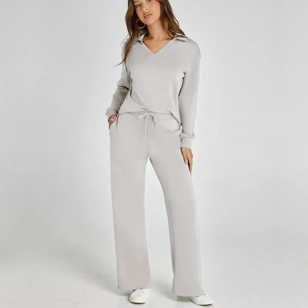 Stylish Women's Loungewear Set with Wide Legs