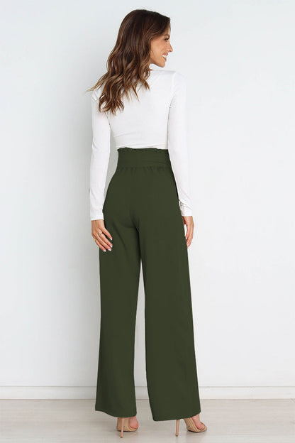 Fenna | High Waist Paperbag Pants with Bow Detail