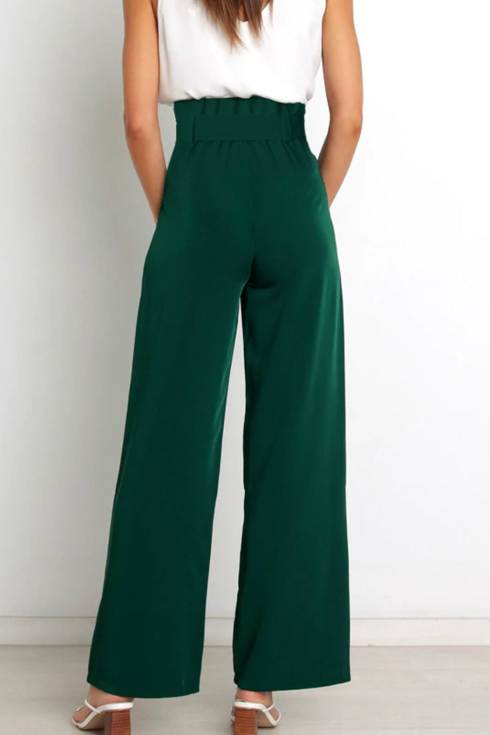 Fenna | High Waist Paperbag Pants with Bow Detail
