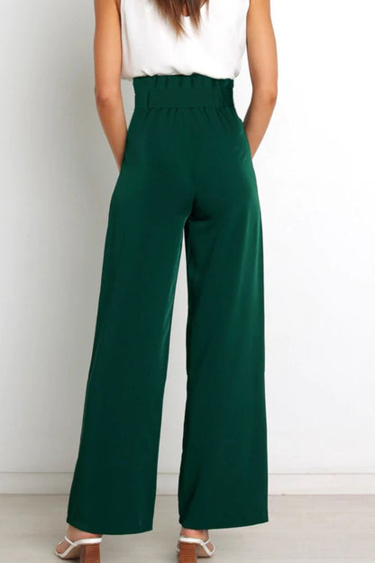 Fenna | High Waist Paperbag Pants with Bow Detail