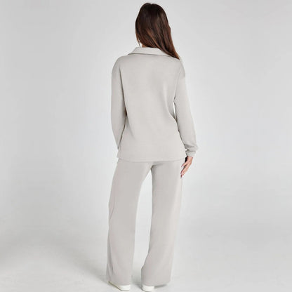Stylish Women's Loungewear Set with Wide Legs