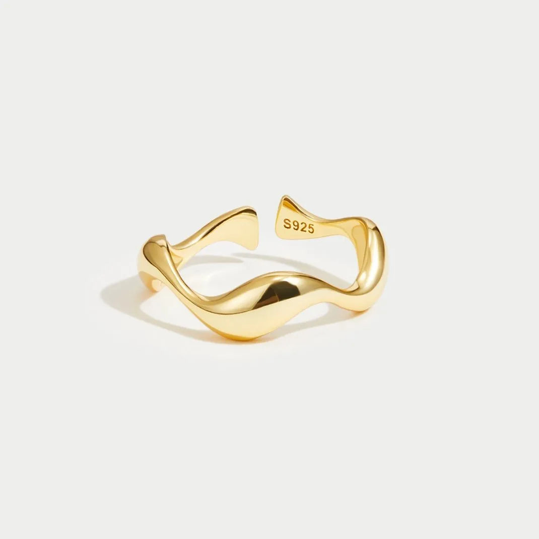 Golden Wave Ring