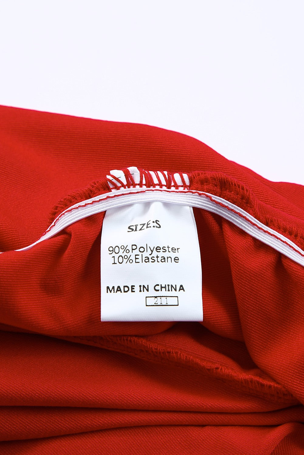 Red Midi Dress for Women with Long Sleeves and V-neck