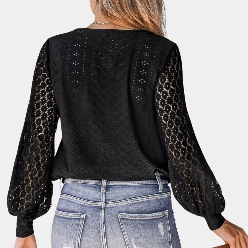 Madelyn | Elegant White Lace Blouse