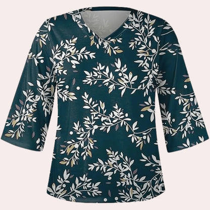 Mikayla | Floral V-Neck Blouse