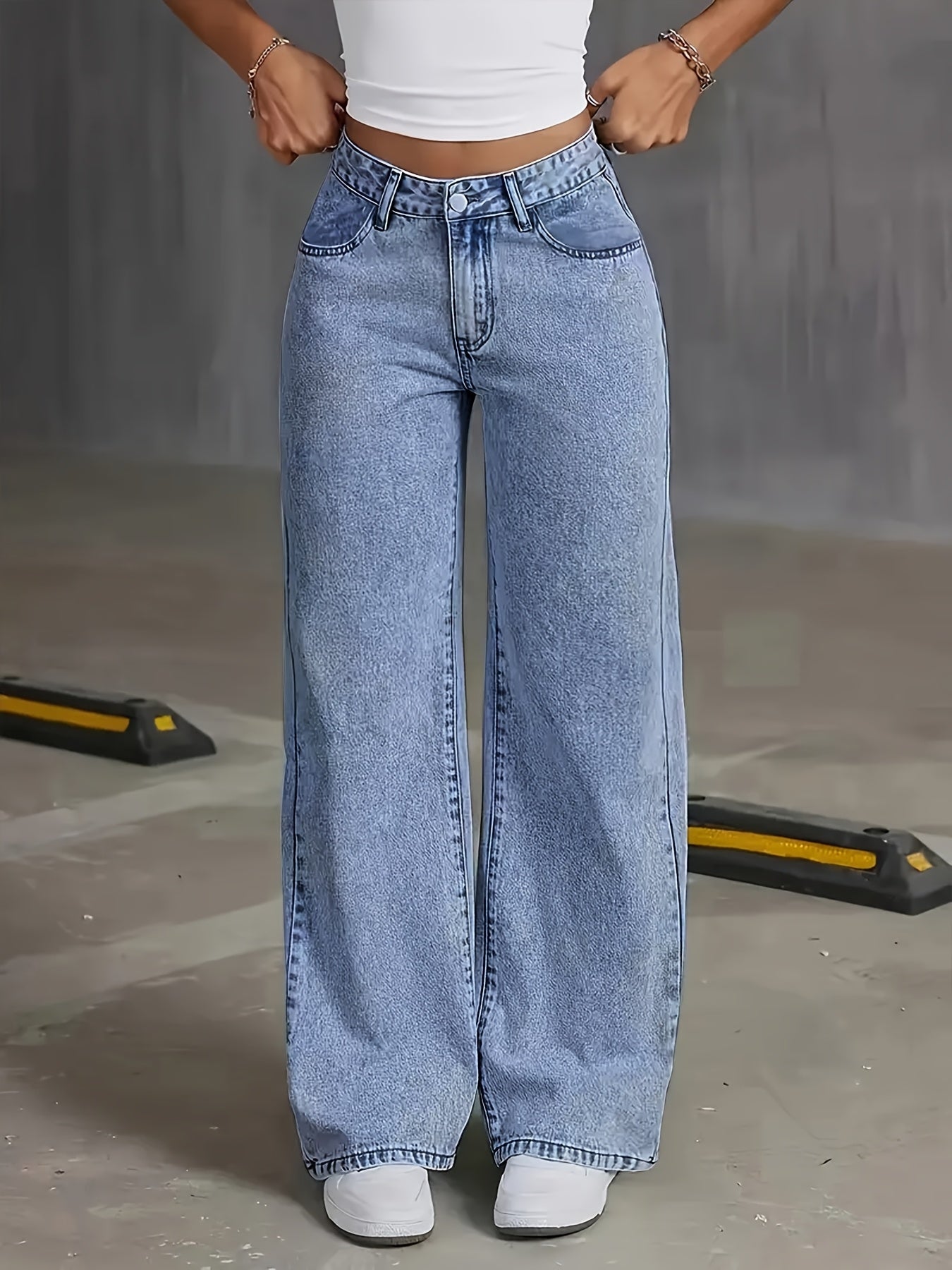 Trendy comfortable women's denim pants