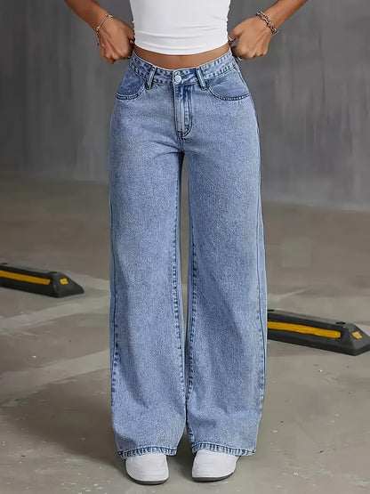 Trendy comfortable women's denim pants