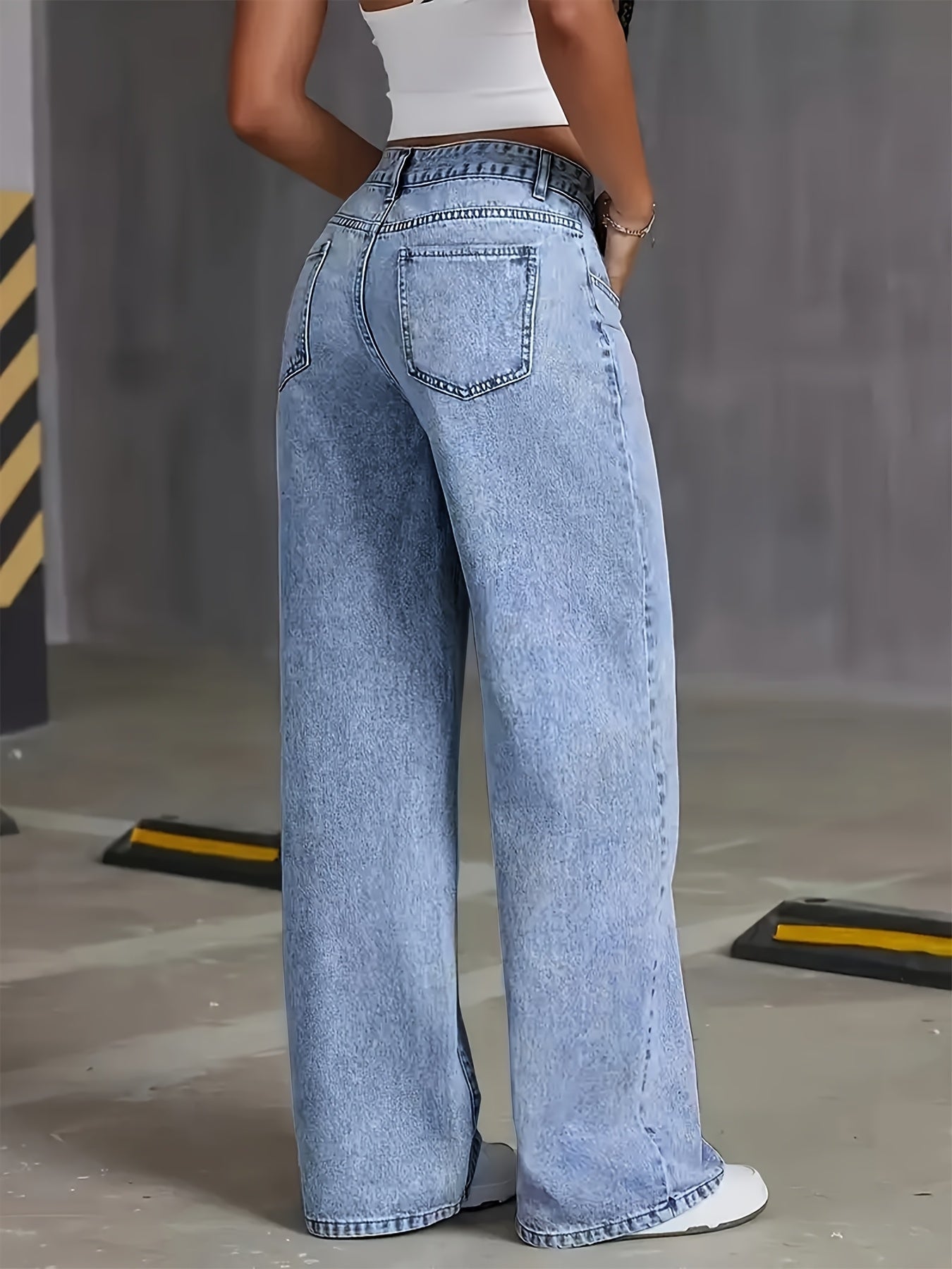 Trendy comfortable women's denim pants