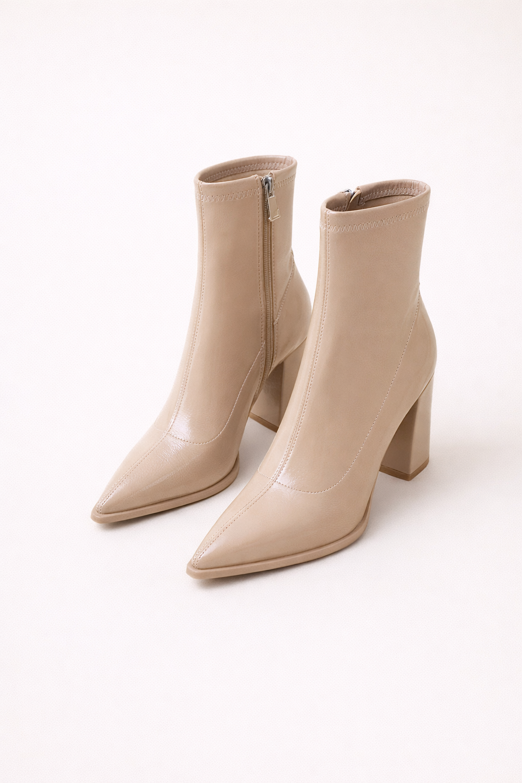 Luxury Ankle Boots With Pointed Toe And Block Heel For Women