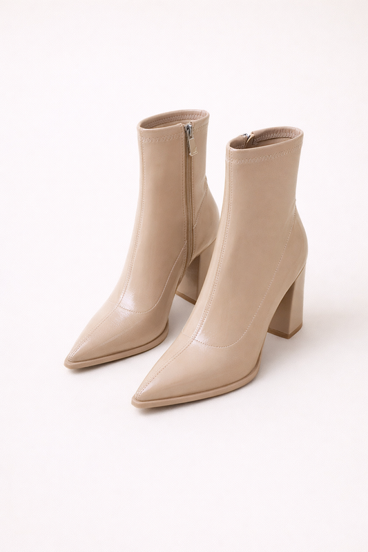 Luxury Ankle Boots With Pointed Toe And Block Heel For Women
