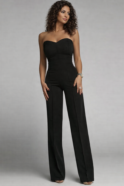 Trendy Strapless Jumpsuit With Wide Legs for Women