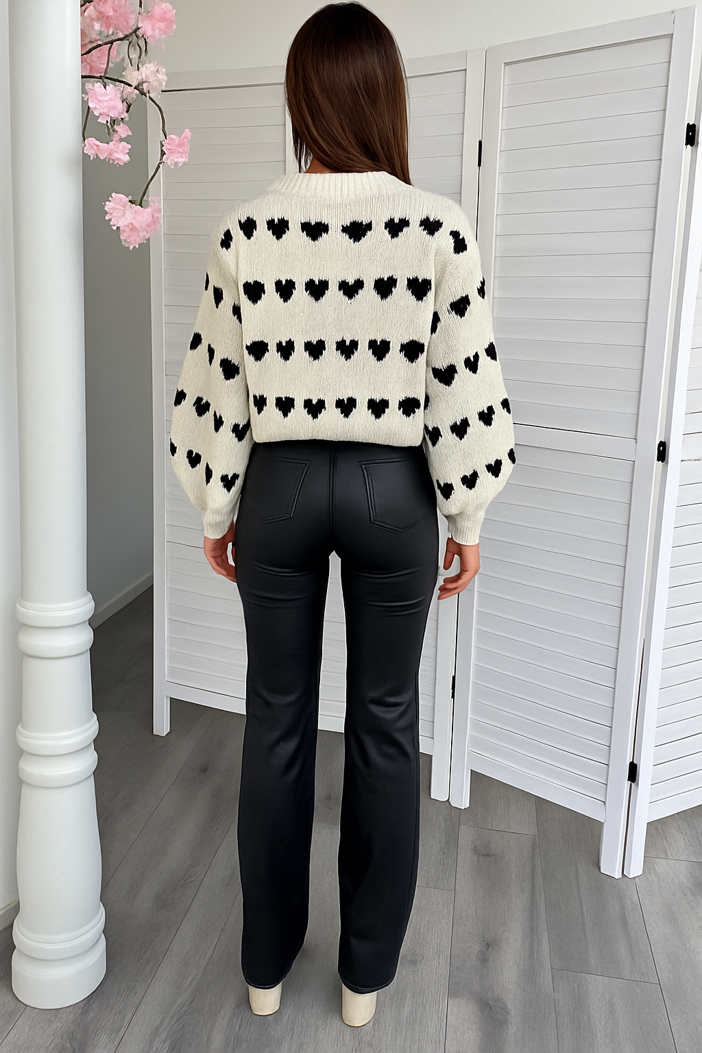 Charli | Leather-Look Flared Pants