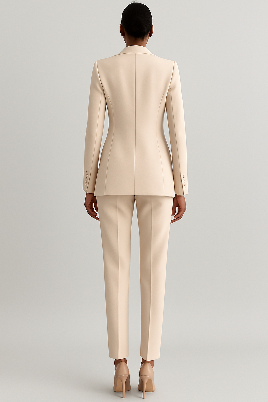 Stylish Women's Blazer Trouser Set with Double Buttons
