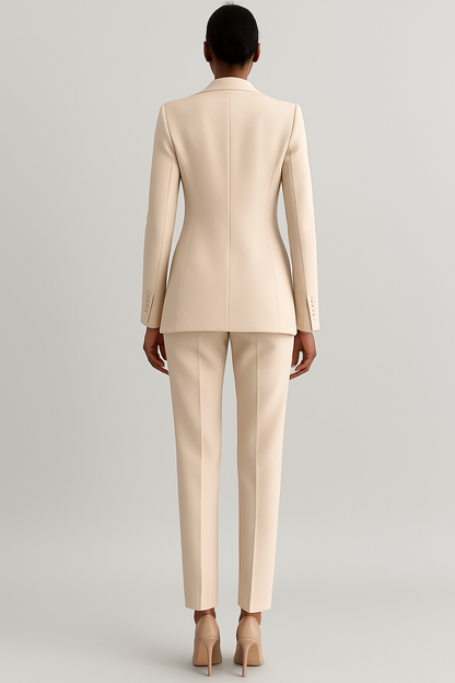 Stylish Women's Blazer Trouser Set with Double Buttons