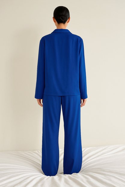 Ammie | Satin Pajama Set with Wider Pants