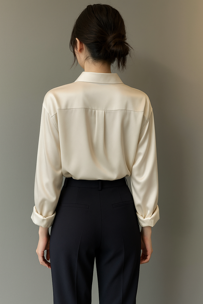 Chic Luxe Women's Blouse with Long Sleeves