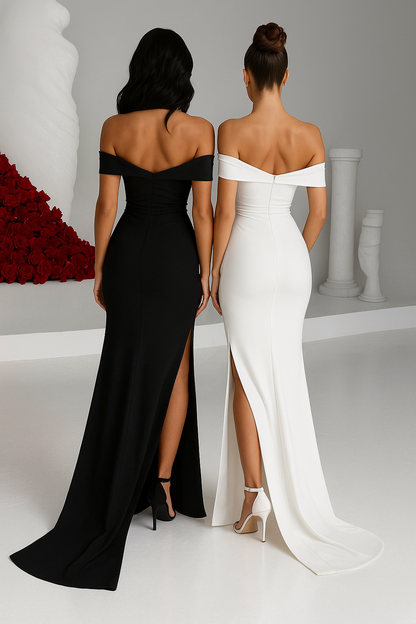 Genny | Gala Dresses Off-Shoulder Slit Maxi Dress