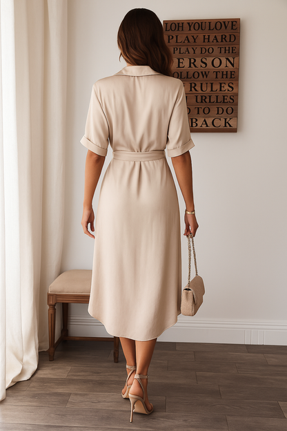 Julietta | Button Dress with Waist Detail for Women