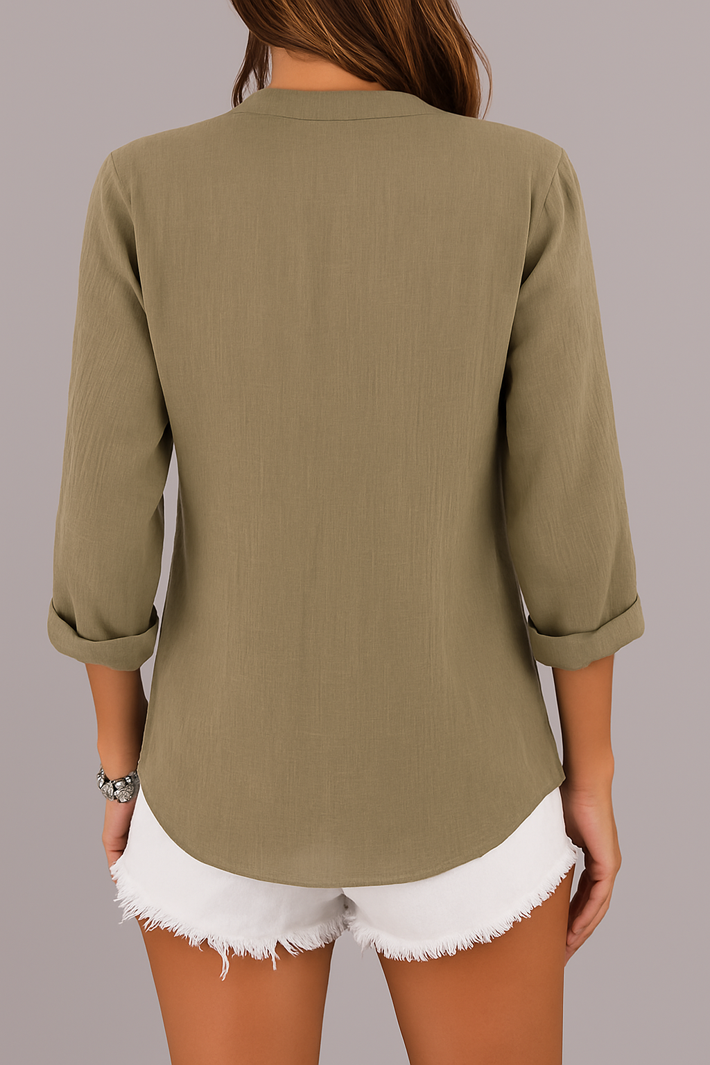 Marta | Linen Blouse with Button Closure