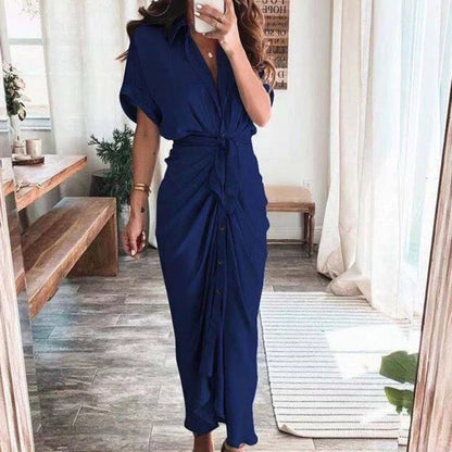 Julietta | Button Dress with Waist Detail for Women