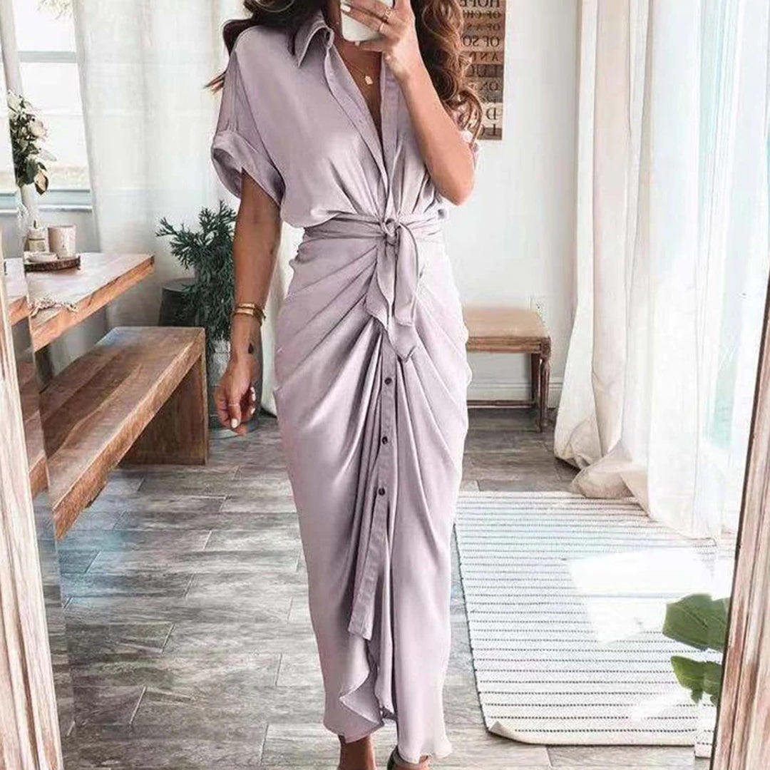 Julietta | Button Dress with Waist Detail for Women