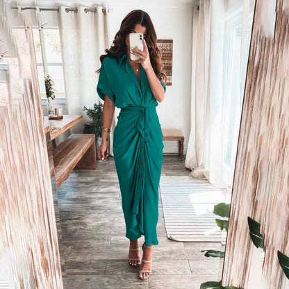 Julietta | Button Dress with Waist Detail for Women