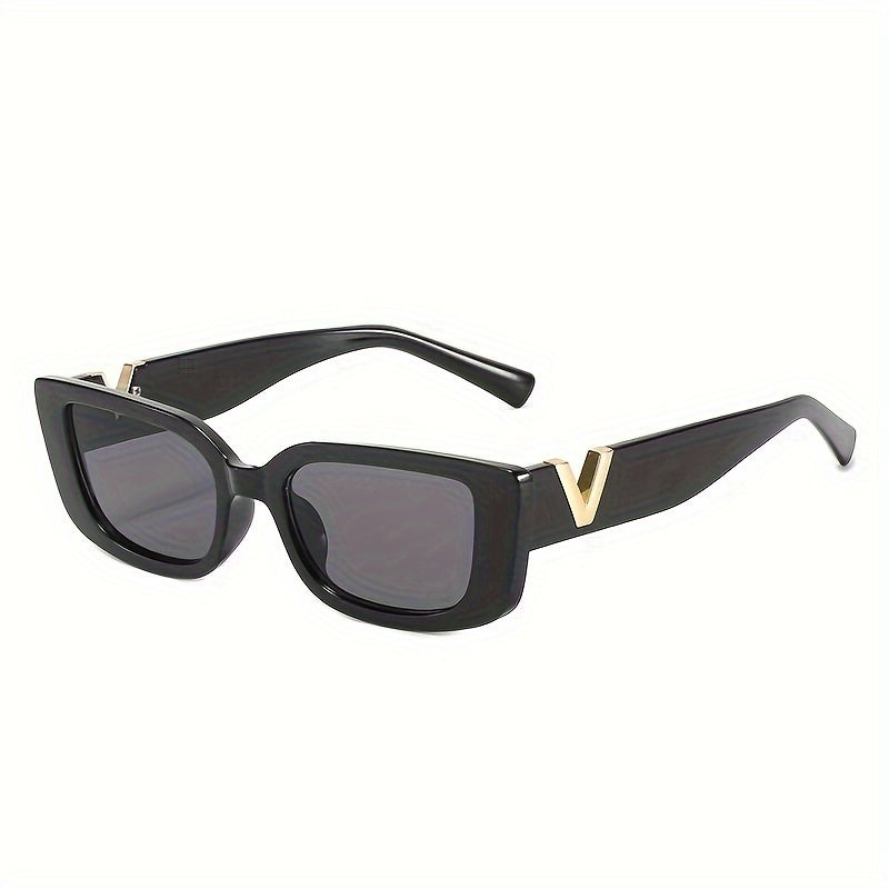 Macella | Retro Rectangular Sunglasses with Tortoise Frame