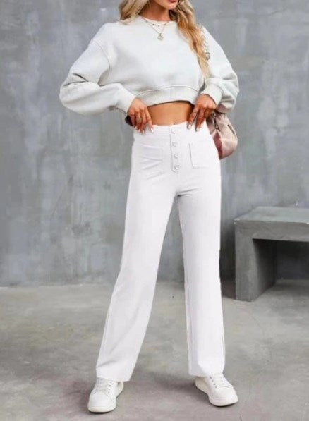 Amalie | High Waist Wide Leg Pants