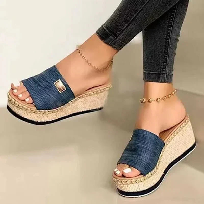 Trendy Platform Wedge Sandals For Women With Comfort Sole