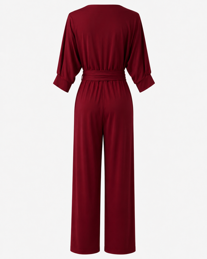 Fely | Elegant One-Shoulder Jumpsuit with Wide Legs