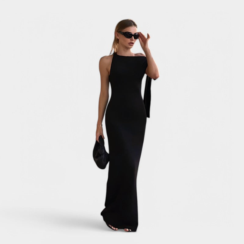 Lenore | Elegant Maxi Dress with Bow Detail