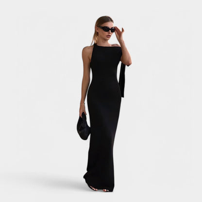 Lenore | Elegant Maxi Dress with Bow Detail