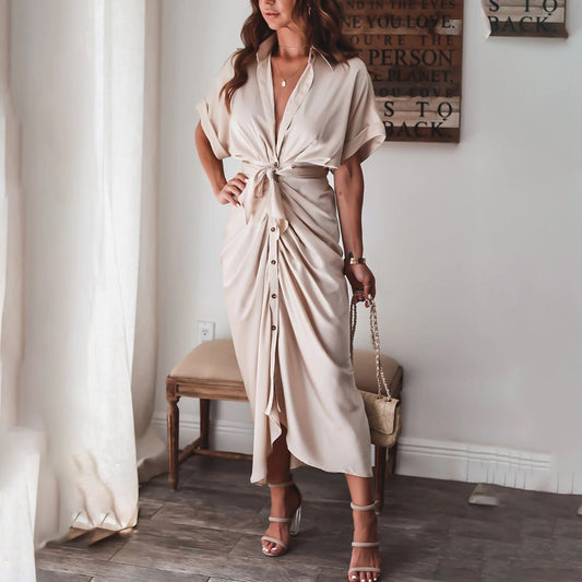 Julietta | Button Dress with Waist Detail for Women