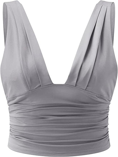 Alana | Elegant V-Neck Crop Top