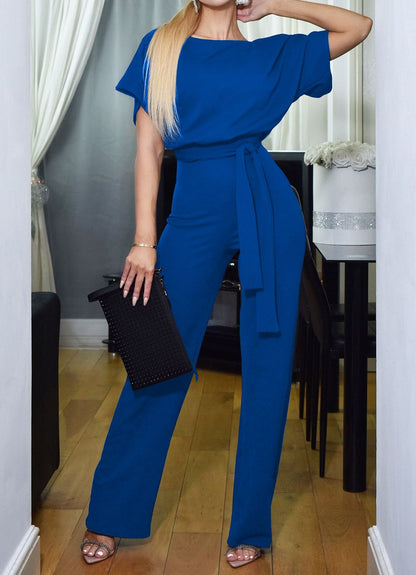 Comfortable Women's Wide Leg Jumpsuit With Waistband