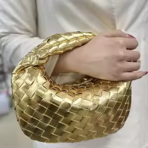 Blair | Luxury Braided Metallic Handbag