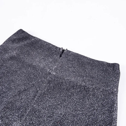 Luxury Glittering Women's Pants with High Waist