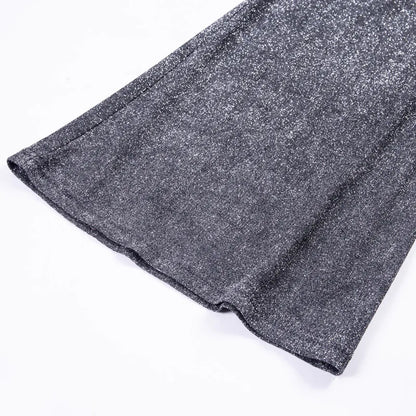 Luxury Glittering Women's Pants with High Waist