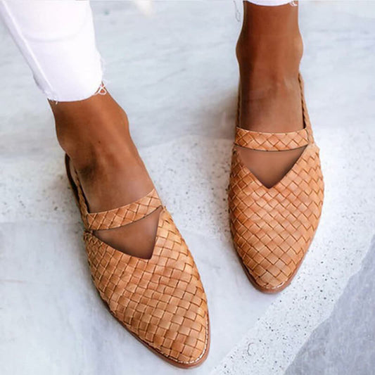 Women's Braided Slip-Ons With Pointed Toe And Comfortable Fit