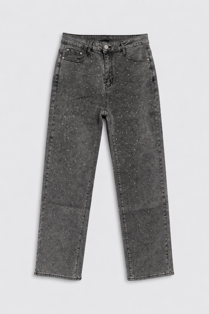 Laila | Straight-Leg Jeans with Glitter Details