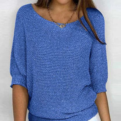 Comfortable Airy Women's Top with Stylish Knitted Texture